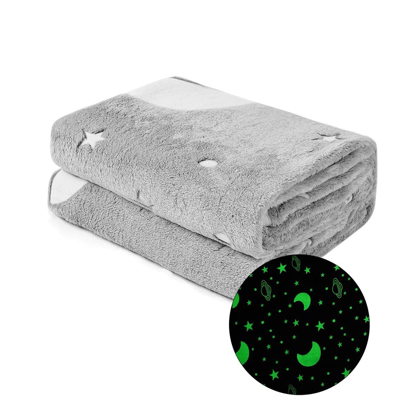 Celestial Glow in the Dark Blanket - DARK MOON