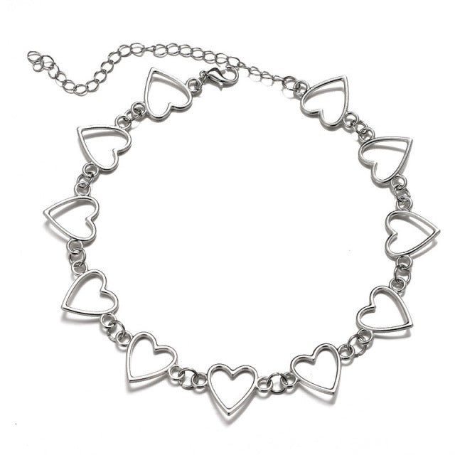 Heart Choker Necklace - DARK MOON