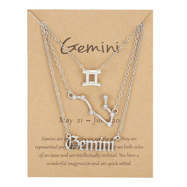 Zodiac Sign & Constellation Necklace - DARK MOON