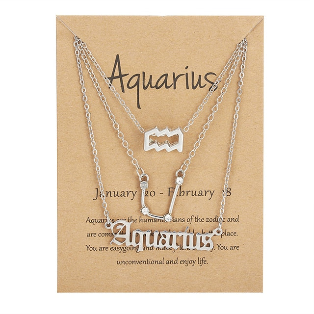 Zodiac Sign & Constellation Necklace - DARK MOON