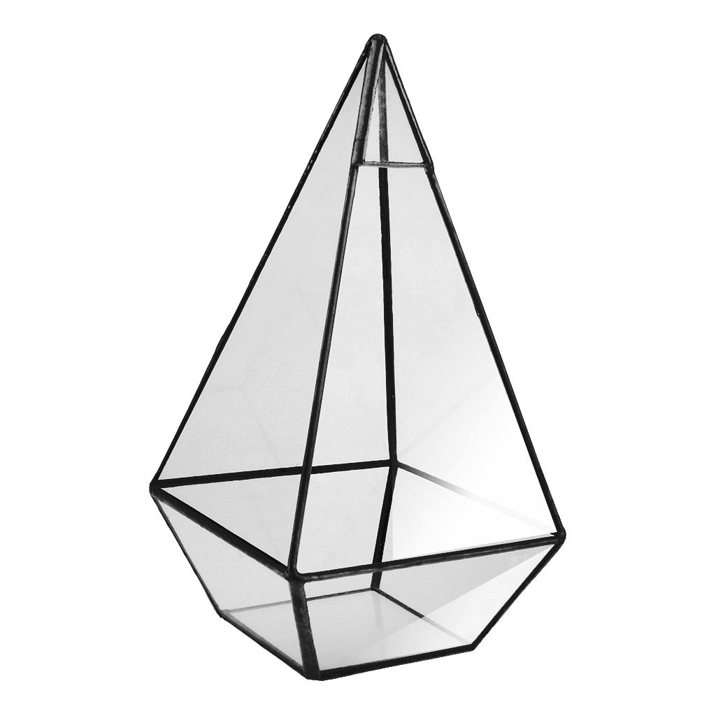 Pyramid Glass Terrarium - DARK MOON