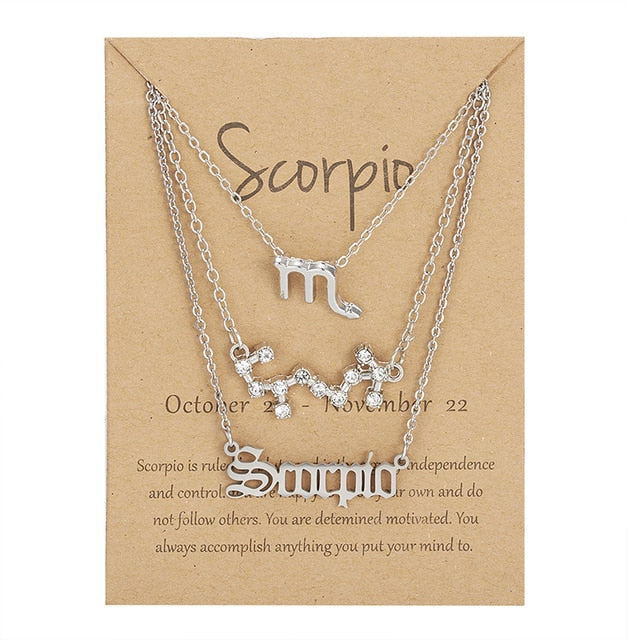 Zodiac Sign & Constellation Necklace - DARK MOON